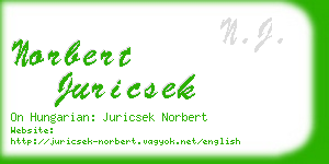 norbert juricsek business card